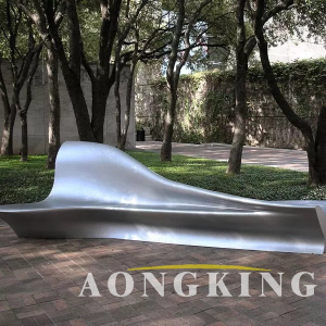 Abstract Integral garden lounge and art combine Simple Outdoor Decorative Furniture Decorative Mirror Steel Seat Sculpture Abstract Integral garden lounge and art combine Simple Outdoor Decorative Furniture Decorative Mirror Steel Seat Sculpture